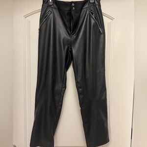 Zara Black Straight Leg Pants with Zipper Fly